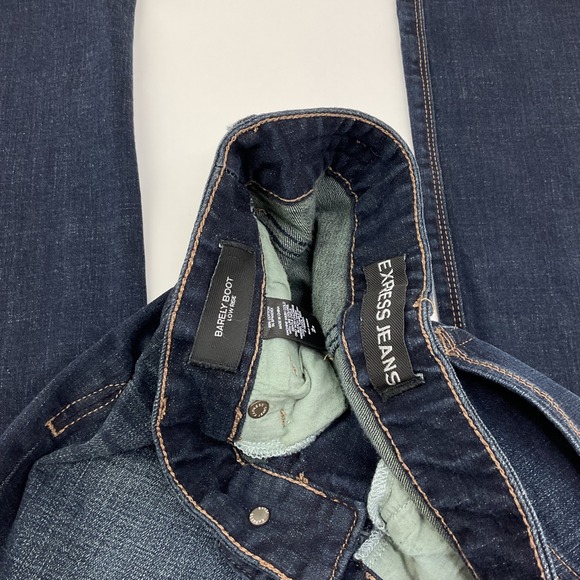 Express Jeans Bootcut Dark Wash Denim Stretch Womens Size 2-30 - Picture 3 of 8